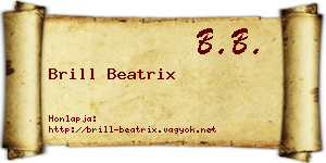Brill Beatrix névjegykártya