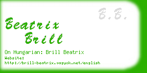 beatrix brill business card